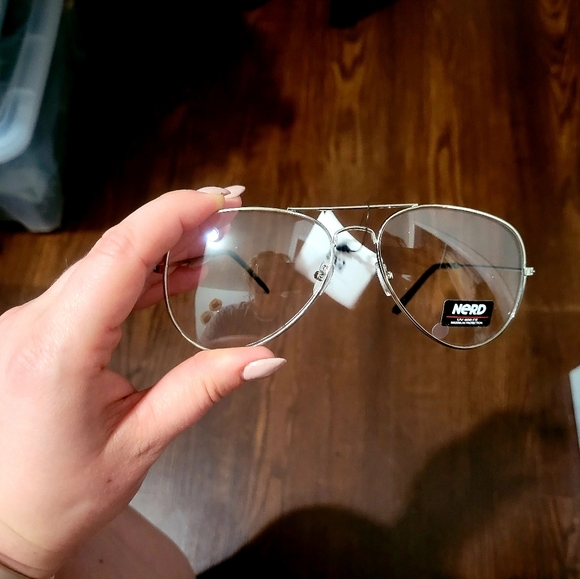 Aviator BlueLight Glasses Silver/Black - Picture 3 of 3